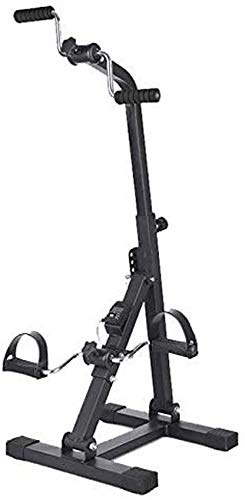 Sywlwxkq Exerciseur à pédales Exerciseur à pédales avec podomètre numérique Machine à pédales d'exercice pour Les Bras et Les Jambes - Mini vélo Portable - Exerciseur médical pour pédales -