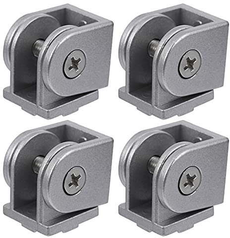 iplusmile 4pcs Zinc Alloy Pivot Connectors for Aluminum Profiles Angled Hinge Fittings and Practical Joint for Rotation Optimal Workmanship and Stability