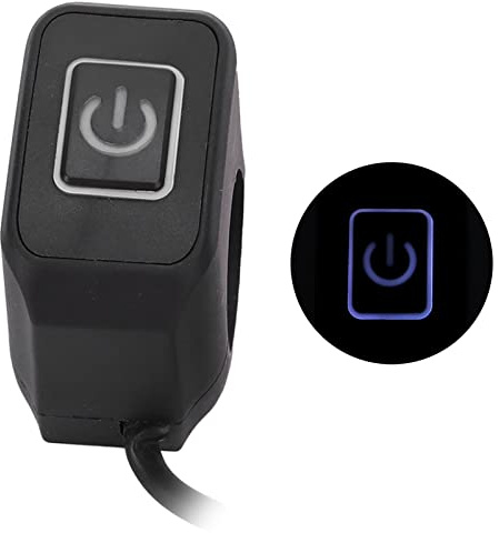 Pulsante di Controllo Dell'interruttore del Manubrio del Motociclo da 22 Mm Interruttore del Faro della Bicicletta Pulsante Clacson Moto Universale Impermeabile per Faro(bianco)
