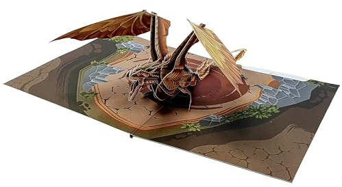 Mountain Dragon 3D Pop Up Card, Birthday card, Handmade Greeting card, Gift For Boy Girl Friends and Family
