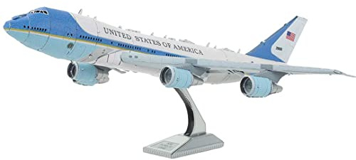 Metal Earth 3D Metallbausatz Flugzeug Boeing 747 Air Force One ab 14 Jahre | Präzise lasergeschnittene Metallteile zum Zusammenstecken ohne Klebstoff. Detailreiche Modelle mit bebilderter Bauanleitung