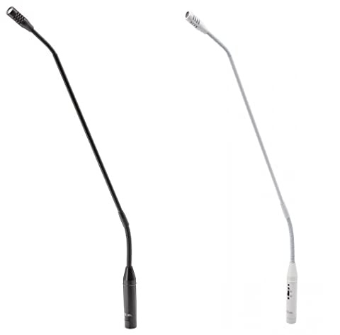 HELVIA Cardioid Condenser Gooseneck Microphone XLR, 55cm, Black/White - STILE 550S/WH (Black)