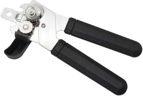 Apriscatole Potente Apribottiglie Manuale Apriscatole Professionale in Acciaio Inossidabile per Impieghi Gravosi Manopola Grande per Girare Facile Apriscatole Manuale (Color : Black, Size : One Size