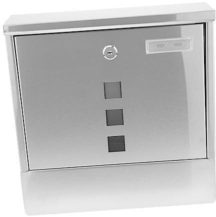 Happyyami Edelstahl Briefkasten Wandmontage Mit Sichtfenster Modernes Design Für Zuhause Garten Und Büro Geeignet Für Briefe Und Pakete Rostfrei Und Langlebig Installieren