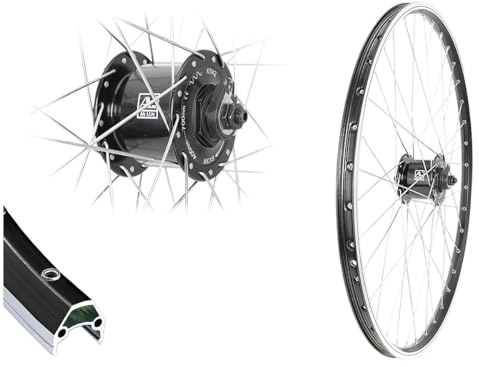 Bärwinkels Vorderrad 26 Nabendynamo 19-559 V-Brake | Hohlkammerfelge, Felgenbremse, 26 Zoll schwarz Schnellspanner