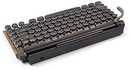 Persistence 83 Gaming Tastiere Retro Macchina Da Scrivere Tastiera Fili Bluetooth Tastiera USB Meccanica Punk Keycaps per PC, A