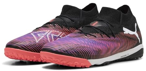 PUMA Future 8 PRO CAGE, Unisex Fussballschuh, PUMA Black-PUMA White-Glowing RED,