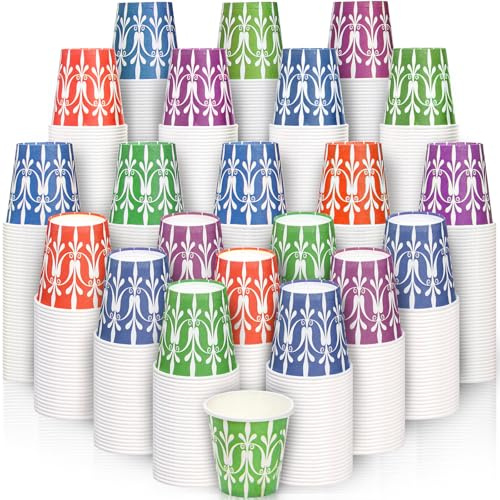 Goaste 800 Pack 60 ml Disposable Bathroom Cups, Colorful Small Mouthwash Cup, Multicolor Espresso Cup, Snack Cups for Bathroom, Party, Picnic, BBQ, Travel, Home and Event