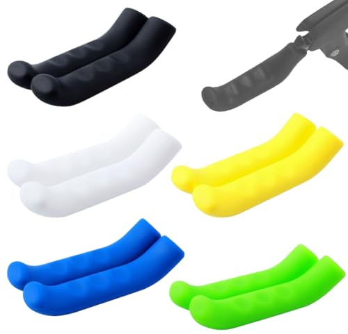 Couvre-leviers de frein à vélo Protecteurs de guidon en silicone Poignées antidérapantes Mountain Road 5 paires 5 couleurs