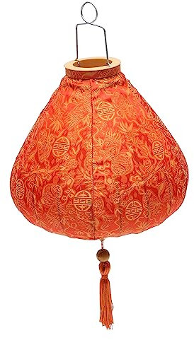 PHENOFICE Orange Laterne Hängend Vintage Stil Asiatische Deko Laterne Für Garten Party Festliche Herbst Dekoration Chinesische Lampions