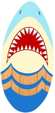 Skimboard, Strand-Sandboard, stehendes Skimboarding, flaches Wasser, kleines Surfbrett, Surfbrett für Kinder, Teenager, Erwachsene, Anfänger, Haigesicht