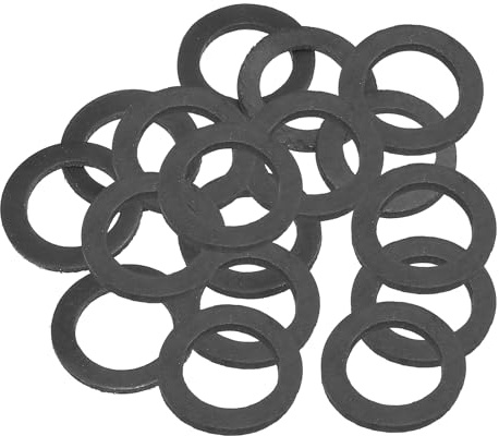 PATIKIL 16pz Rondelle Piatte in Gomma M16, Rondella Piatta 16mm ID x 24mm OD x 2mm Spessore Anello Tenuta Separatore Guarnizione per Tubo Rubinetto Tubo Acqua Bullone Fissaggio, Nero