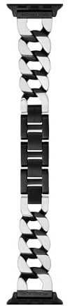Michael Kors Bracelet en Acier Inoxydable ou acétate pour Femmes, Compatible avec Apple Watch® 38mm/40mm/41mm