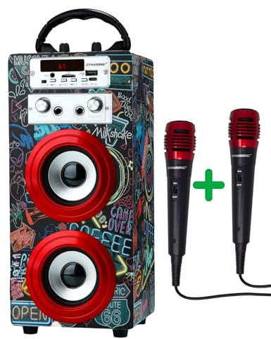 DYNASONIC (3a generazione) Karaoke con microfono, Regali originali per bambini ragazza, Giocattoli ragazza (025-21)