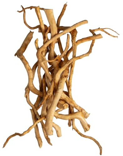 Madera flotante natural para acuario, 170 g, 20 – 40 cm, ramas únicas de raíz/araña para acuarios y terrarios plantados, decoración de peces y plantas, cada pieza única (solo