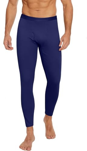 Ekouaer Caleçon Long Thermique Homme sous-vêtement Thermique Hiver Ultra Doux Chaude Couche de Base Collant Leggings pour Ski