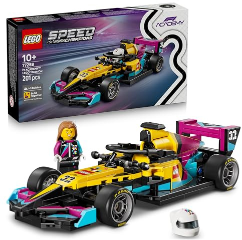 LEGO Speed Champions F1 ACADEMY LEGO racerbil – F1 ACADEMY byggset med minifigur av en kvinnlig förare – Lekset med fordon för barn från 10 år – Present från Formula 1 för flickor och pojkar– 77258