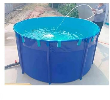 Above Ground Pool - 2x1M Circular PVC Fish Pond, Waterproof & Durable Kids Swimming Pool, Easy Setup Large 3100L Water Storage Tank for Backyard Fun & Family Enjoyment