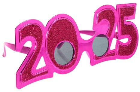 DECORNIJIA Partybrille aus Langlebigem Pc Einzigartige Zahlenform für Silvester und Karneval Dekorative Foto-requisite für Jahreswechsel und Festlichkeiten