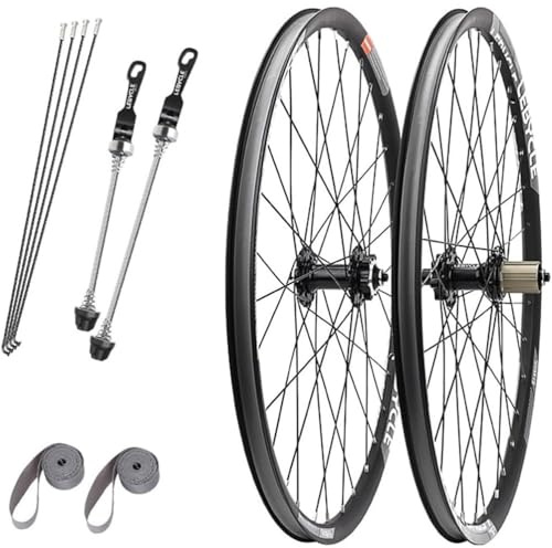 KUNYOS Mountainbike Laufrad Satz 26 27.5 29 Zoll Aluminium Legierung Scheibenbremse QR MTB Vorderrad Hinterradsatz Abgedichtete Lagernabe Kassette 6-11 Gänge,27.5inch