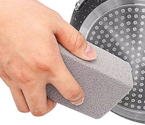 Pulisci Stufa Pietra Pomice, Pulitore Riutilizzabile Antigraffio, Detergente Pesante per Pentole, Padelle con Comoda Maniglia, Accessorio Domestico dal Design Facile da Usare, Strumento di Pulizia per