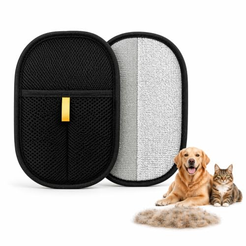 Generico 2 Guanti Rimuovi Peli Animali - Guanto Peli Gatto Cane Elettrostatico - Forte Azione Antipelo per Vestiti Tappeti Divani Auto - Riutilizzabile Lavabile - Pulizia Facile Casa Pet