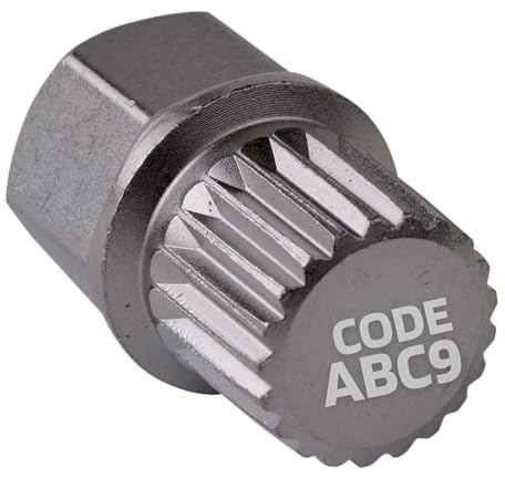 SW-Stahl 02382L-22 Felgenschloss-Adapter ABC9 - Passend für VW Modelle | Ersatzadapter für Felgensicherung - Präzisions-Profil ABC9 - Robuster Spezialstahl für Radwechsel und Reifenmontage
