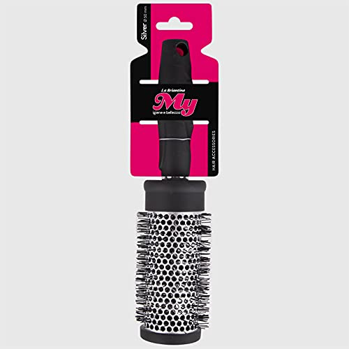 La Briantina Cepillo de pelo redondo de acción térmica, ideal para peinar a secador, diámetro 50 mm, para cabello medio y largo
