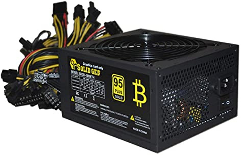 MYENA 2000W Mining-Stromversorgung ASIC Bitcoin Power Plus ETH Stromversorgung ATX Mining Machine Support 8 GPU-Karten PSU ATX
