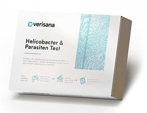 Verisana | Helicobacter & Parasiten Test | Stuhltest auf Helicobacter pylori und Darmparasiten | Helicobacter, Wurmeier, Cryptosporidium spec, Entamoeba histolytica & weitere
