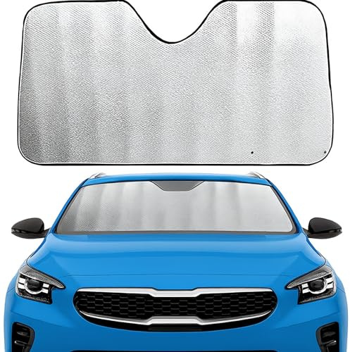 AUTOZOCO Parasol para Parabrisas Delantero Plegable, Protector Solar para Parabrisas Delantero, Parasol para automóvil, Universal, Medidas 150 x 70 cm