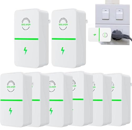 Economiseur d'énergie, 28KW Economiseur d'énergie Pro, économiseur D'énergie Domestique, Boîte D'économie D'électricité Prise électrique Intelligente 90v-250v (8Pack)