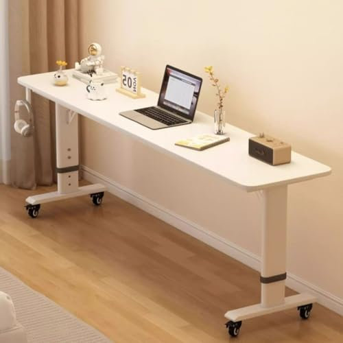 Überbett-Schreibtisch, Über-Bett-Tisch mit höhenverstellbaren Rädern, mobiler Laptop-Stehtisch über dem Bett, Laptop-Tisch for das Bett, bewegliche Hebewerkbank, leicht zu manövrieren und stabiles Des