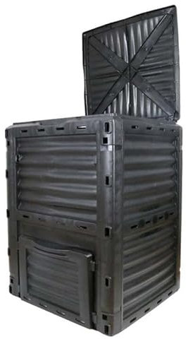 300L Garden Composter Bin Large Compost Bin Container UV Resistant Garden Composter Container Easy Assembly,Lightweight for Waste Leaf
