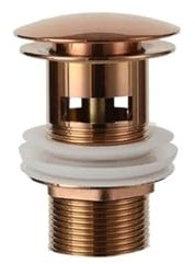 Bonde de Lavabo Bouchon de vidange Pop-Up for lavabo de Salle de Bains, Or Rose brossé, Accessoires de robinetterie de Salle de Bains (Color : Rose Gold with Hole)