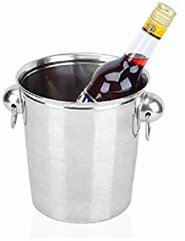 sjdoPulse Eiskübel Aus Metall – Isoliertes Doppelwandiges Design, Gebürsteter Edelstahl In Premiumqualität, Perfekt Als Praktischer Champagnerkühler