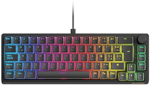 Forgeon Teclado Gaming 60% RGB con Switch Red, Teclado Mecánico Compacto, Retroiluminación RGB, Respuesta Rápida, para PC Gaming y Escritura
