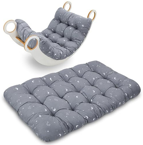 Krabbeldecke für Baby Kissen für Kletterbogen 60x120 cm - Bodenkissen Kinder Matte für Montessori Spielbogen Wippe Kletter Bogen Polster Spieldecke für Kinderzimmer Oeko-Tex Monde