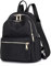 Mochila pequeña de tela de viaje para mujer, a la moda, de lona, pequeña, para escuela, mochila grande, Negro, Talla única