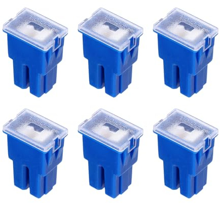 sourcing map 6pcs Cartridge Fuse, 32VDC 100A Female Terminal Automotive Assortment J Case Fuse for Car, Truck, RV, Boats, Dark Blue