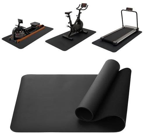 Treadmill Mat 152 x 76cm Exercise Equipment Mat Protective Floor Mat Heavy Duty PVC Exercise Equipment Floor Mat, Non-Slip & Noise Reducing Protection for Treadmill Spin Bike Exercise Bike & Home Gym