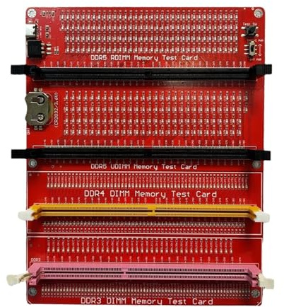 Universals RAMs Diagnostic Card For DDR3 DDR4 DDR5 UDIMM RDIMM Memory Module With Two Power Supply Option Open/Short Circuit Tester For Rams