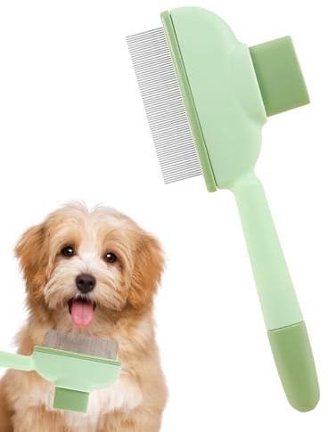 Flohkamm Für Kleine Hunde | Metall Flohkamm Mit Feinen Zähnen Für Hunde Läuse | Rutschfester Kamm Für Alle Rassen Kitten Welpen Baden Zuhause Unterwegs
