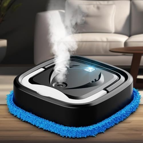 BAOJUHUIKANG Robot Laveur Intelligent Ultra Silencieux, Robot Laveur de Sol Automatique Rotatif, adapté au Nettoyage Sec et Humide des sols durs, des Carreaux et des Poils d'animaux