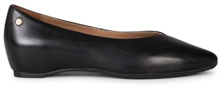 miMaO Zapatos Negros cómodos con cuña Interna Escote en V, EU 39