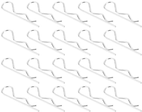 QUARKZMAN 40 Stück 3mm x 80mm R-Federstecker R-Clips Splint Weiß | Federbefestigung, Verzinkter Kohlenstoffstahl, Für Haushaltsgeräte Sportgeräte Autoreparatur
