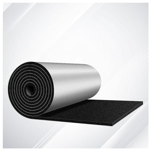 Isolant Thermique en Feuille Aluminium, avec Noyau en Mousse, Panneau Reflechissant Derriere Radiateur, Plaque Isolation Thermique Autocollante pour Sol, Toit, Mur(30MM(THK),1*2m/3.2*6.6ft)