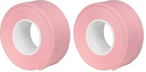 cyclingcolors 1X Velox LENKERBAND Textil Fahrrad RENNRAD Vintage Oldtimer Cotton BRAUN BLAU ROT Weiss GELB ORANGE (Hellrosa) (Packung mit 2)