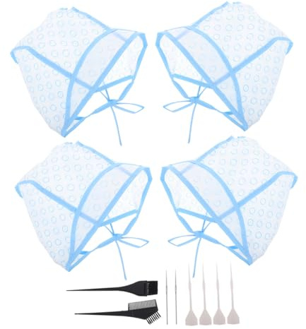 Healeved Cuffia per Meches per Tintura Chioma Regolabile per con Fori 12 Pezzi in Pvc e Metallo Facile da Usare, Kit per Parrucchieri e Uso Domestico