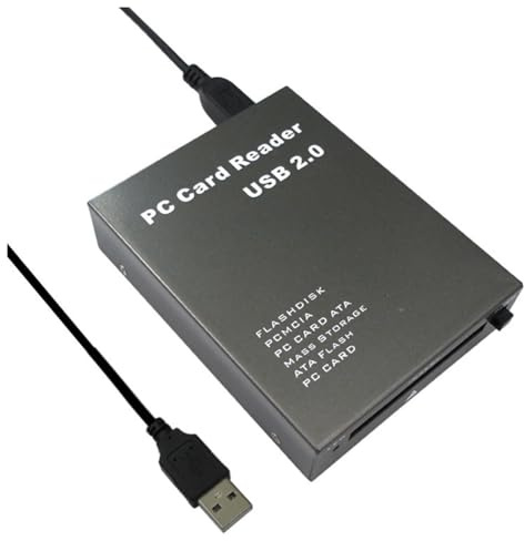 Bosiyrggrl Lector de Tarjetas USB2.0 PCMCIA Lector de Tarjetas Lector de Tarjetas de PC Adaptador USB 2.0 una PC PCMCIA Disco Flash Lector de Tarjetas de Memoria